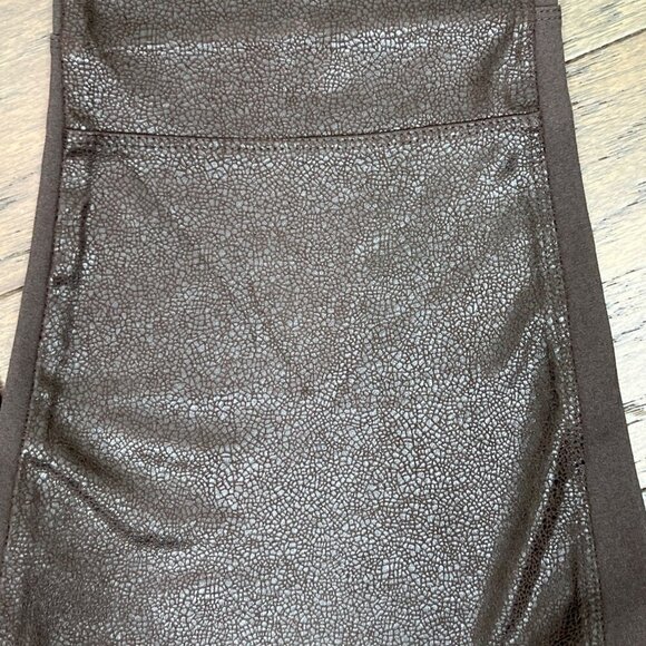 LYSSE Vegan Leather Textured Leggings Espresso (Brown) Sz M (8/10) NWT - Picture 4 of 10